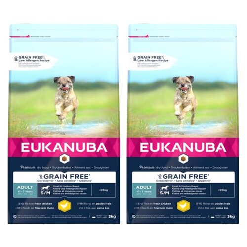 Karma dla psa EUKANUBA Adult Small Medium Kurczak 2 x 3 kg