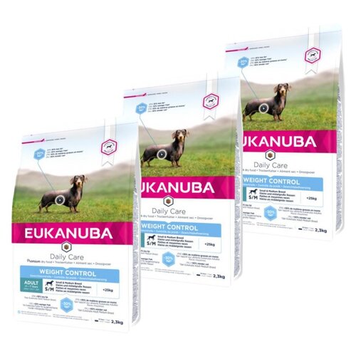Karma dla psa EUKANUBA Daily Care Weight Control Medium Breeds Kurczak 3 x 2.3 kg