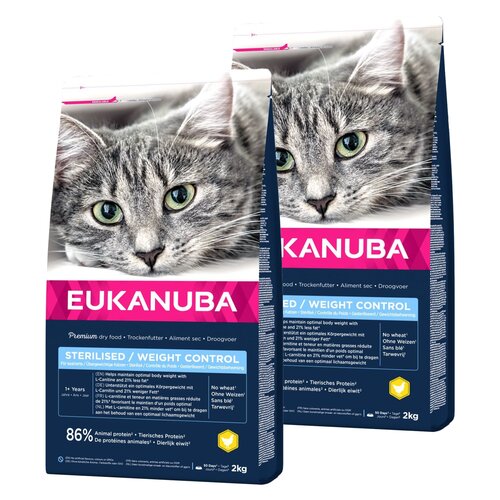 Karma dla kota EUKANUBA Sterilised/Weight Control Kurczak 2 x 2 kg
