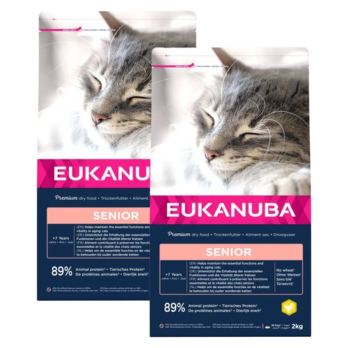 Karma dla kota EUKANUBA Dla Starszych Kotów Kurczak 2 x 2 kg