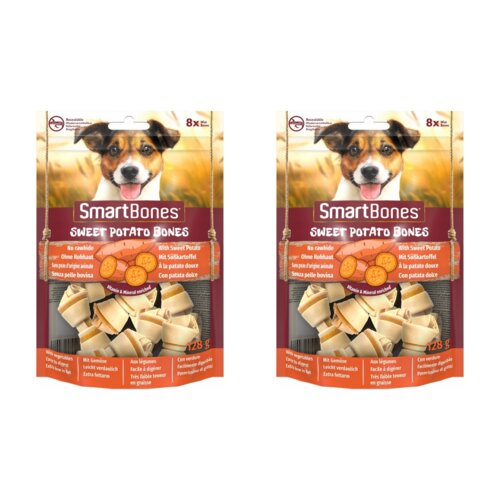 Przysmak dla psa SMART BONES Sweet Potato Mini (16 szt.) 2 x 128 g