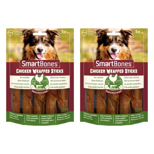 Przysmak dla psa SMART BONES Chicken Wrap Sticks Medium (10 szt.) 2 x 125 g