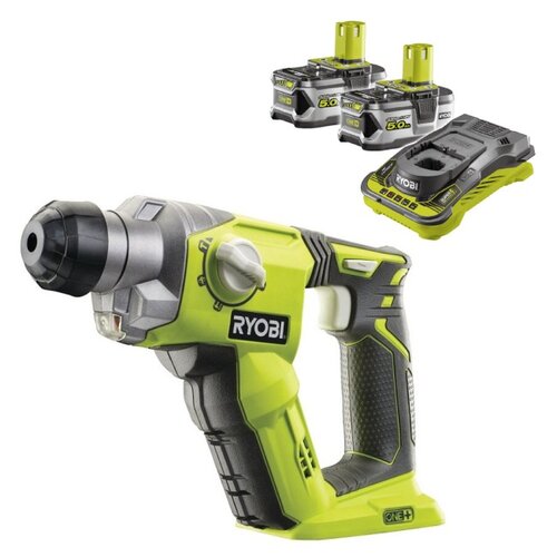 Młotowiertarka RYOBI R18SDS-0 + Akumulator RYOBI RC18150-250 5Ah 18V + Ładowarka