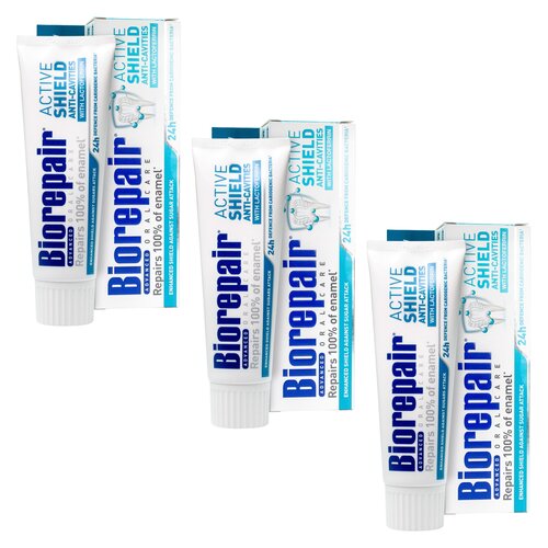 Pasta do zębów BIOREPAIR Aktywna Tarcza 75 ml 3 szt.