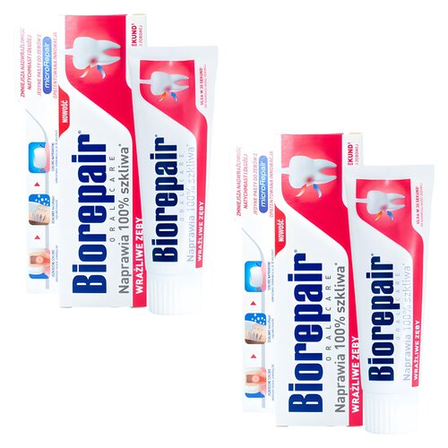 Pasta do zębów BIOREPAIR Wrażliwe zęby 75 ml 2 szt.