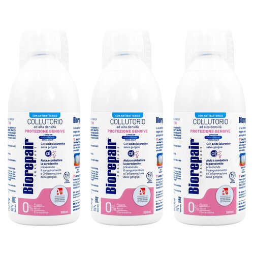 Płyn do płukania jamy ustnej BIOREPAIR Ochrona dziąseł 3 x 500 ml