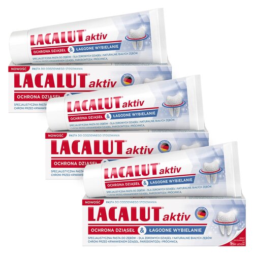 Pasta do zębów LACALUT Active ochrona dziąseł & łagodne wybielanie 75 ml 3 szt.