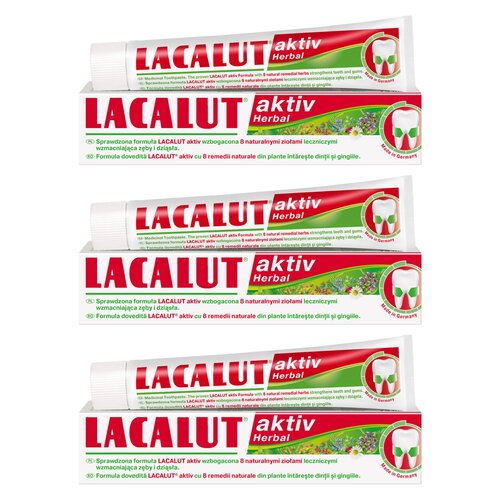 Pasta do zębów LACALUT Active Herbal 75 ml 3 szt.