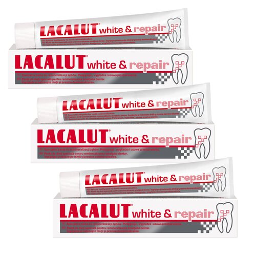 Pasta do zębów LACALUT White & Repair 75 ml 3 szt.