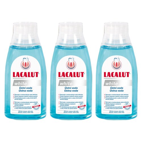 Płyn do płukania jamy ustnej LACALUT White 3 x 300 ml