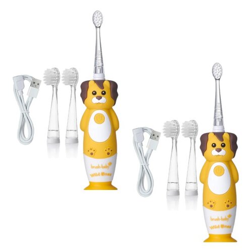 Szczoteczka soniczna BRUSH-BABY WildOnes Lew (2 sztuki)