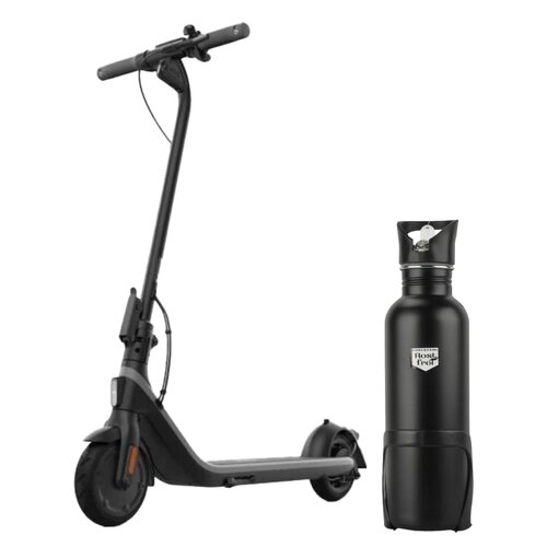 Hulajnoga elektryczna SEGWAY Ninebot KickScooter E2 25km 250W 8.1" Czarny + Bidon termiczny FISCHER z uchwytem 86057 750 ml
