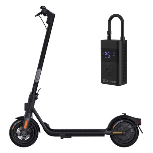 Hulajnoga elektryczna SEGWAY Ninebot KickScooter F2 Plus 55km 400W 10" Czarny + Pompka rowerowa XRIDER z funkcją powerbank XR00AP01