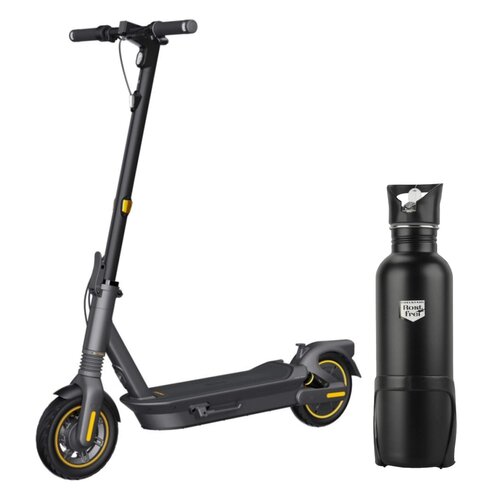 Hulajnoga elektryczna SEGWAY Ninebot KickScooter Max G2 D 70km 450W 10" Amortyzacja Czarny + Bidon termiczny FISCHER z uchwytem 86057 750 ml