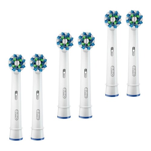 Końcówka szczoteczki ORAL-B 3D CrossAction Cleanmaximiser Biały (6 szt.)