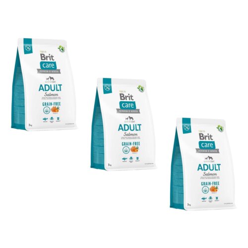 Karma dla psa BRIT Grain-Free Adult Łosoś 3 x 3 kg