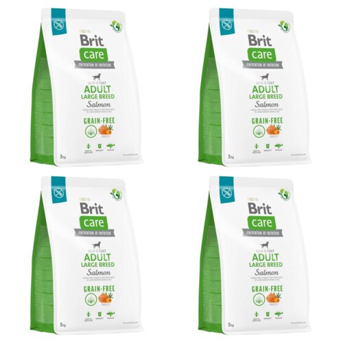 Karma dla psa BRIT Care Dog Grain Free Adult Large Łosoś i ziemniaki 4 x 3 kg