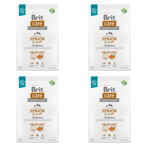 Karma dla psa BRIT Care Dog Grain-Free Senior & Light Łosoś 4 x 3 kg
