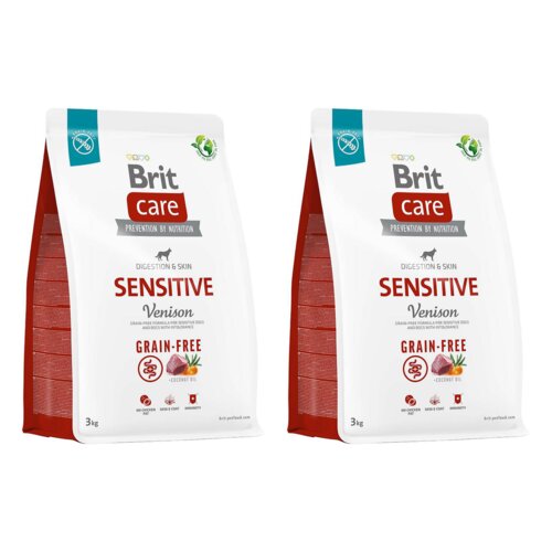 Karma dla psa BRIT Care Grain-free Sensitive Vension Dziczyzna 2 x 3 kg