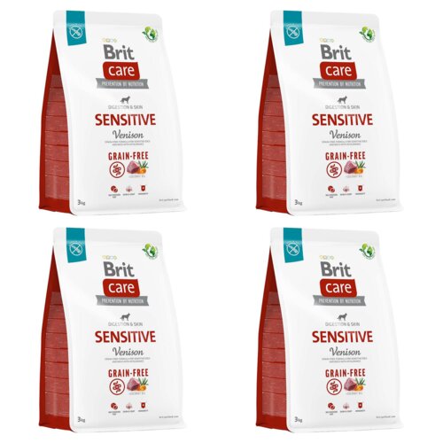 Karma dla psa BRIT Care Grain-free Sensitive Vension Dziczyzna 4 x 3 kg