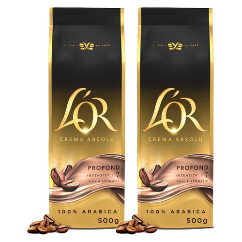 Kawa ziarnista L'OR Crema Absolu Profond 2 x 0.5 kg