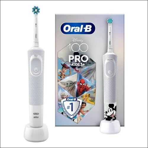 Szczoteczka rotacyjna ORAL-B Vitality 100 Cross Action Biały + Szczoteczka rotacyjna ORAL-B Kids Pro Kraina Lodu + Etui