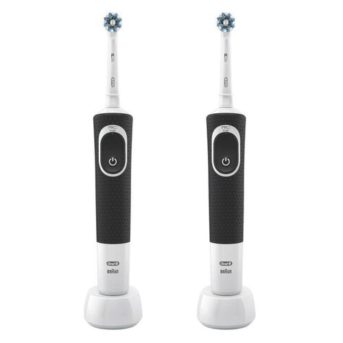 Szczoteczka rotacyjna ORAL-B Vitality 100 Cross Action Czarny (2 sztuki)