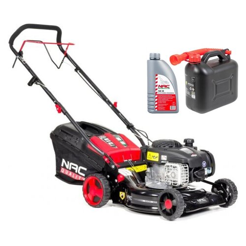 Kosiarka spalinowa NAC MEX42-N450E Briggs&Stratton 450 E z napędem + Kanister KRYSIAK OL KAN05 5 L + Olej do kosiarki NAC SAE 30 1L