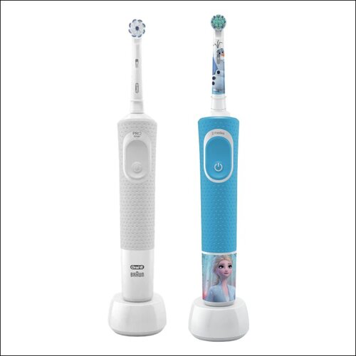 Szczoteczka rotacyjna ORAL-B Vitality 100 + pasta do zębów + Szczoteczka rotacyjna ORAL-B Kids 3+ Kraina Lodu