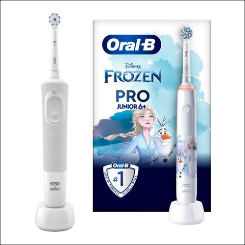 Szczoteczka rotacyjna ORAL-B Vitality 100 + pasta do zębów + Szczoteczka rotacyjna ORAL-B Kids Pro Junior Kraina Lodu