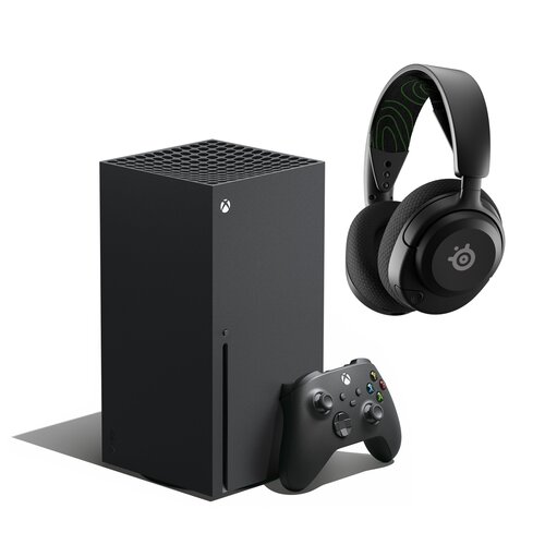 Konsola MICROSOFT XBOX Series X z napędem Blu-ray 4K UHD + Słuchawki STEELSERIES Arctis Nova 5X Wireless, Nauszne, Dźwięk przestrzenny