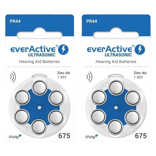 Baterie PR44 EVERACTIVE Ultrasonic 675 (12 szt.)