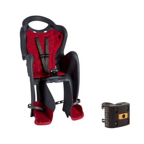 Fotelik rowerowy BELLELLI Mr Fox Standard Szary + Mocowanie fotelika rowerowego BELLELLI B-Fix