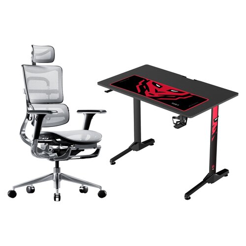 Biurko DIABLO CHAIRS X-MATE 1000 + Fotel DIABLO CHAIRS V-Master Czarno-biały