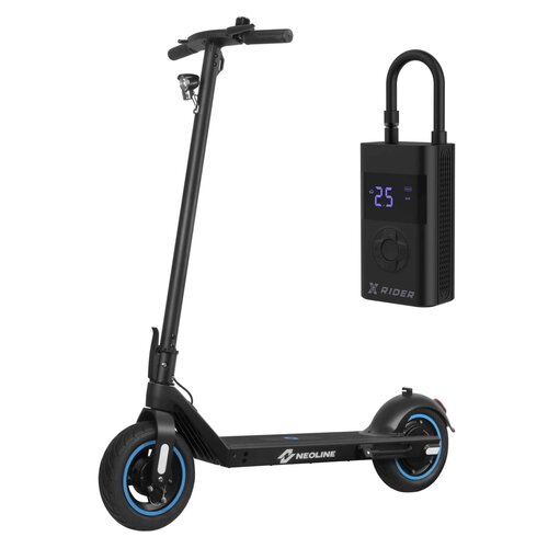 Hulajnoga elektryczna NEOLINE T26 40km 350W 10.5" Czarny + Pompka rowerowa XRIDER z funkcją powerbank XR00AP01