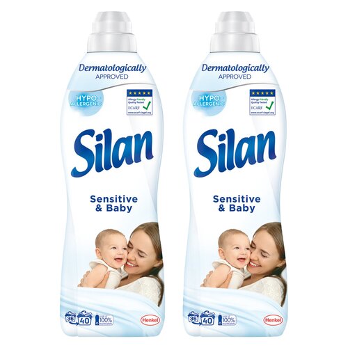 Płyn do płukania SILAN Sensitive and Baby 2 x 880 ml