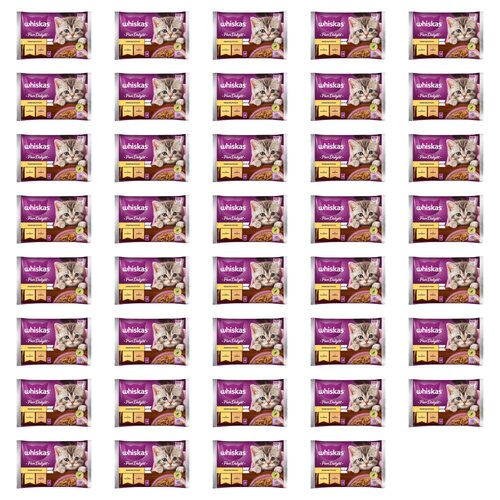 Karma dla kota WHISKAS Pure Delight Junior Drobiowe Frykasy w galaretce (156 x 85 g)
