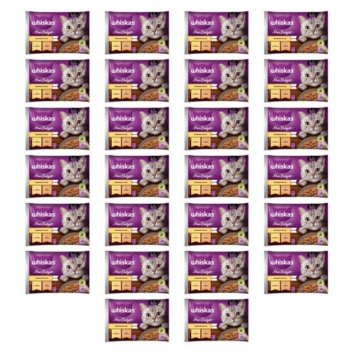 Karma dla kota WHISKAS Pure Delight Drobiowe Frykasy w galaretce (104 x 85 g)