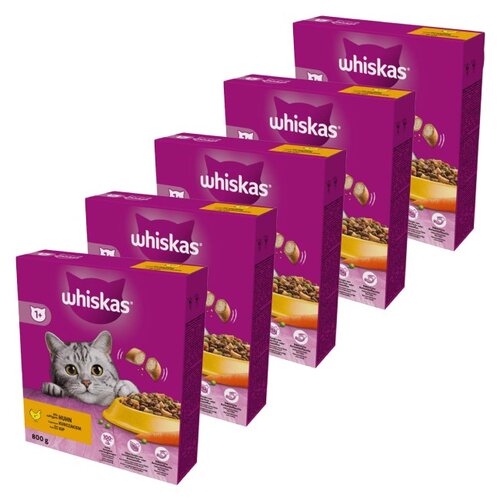 Karma dla kota WHISKAS z Pysznym kurczakiem 5 x 800 g