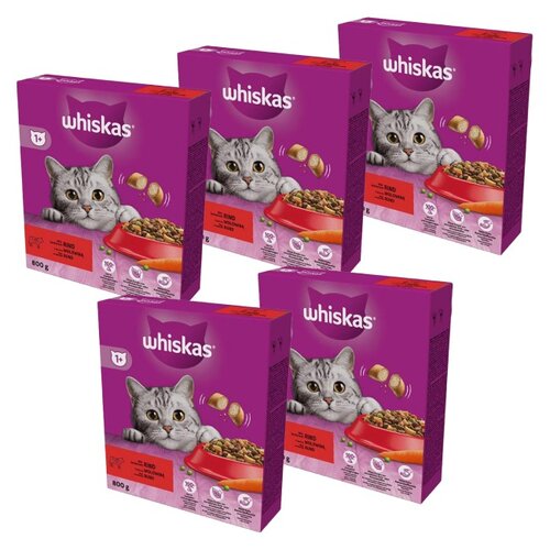 Karma dla kota WHISKAS Wołowina 5 x 800 g