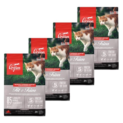 Karma dla kota ORIJEN Fit & Trim Drób z jajkami i rybą 4 x 1.8 kg