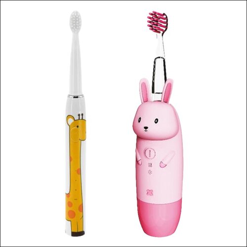 Szczoteczka soniczna INNOGIO Gio Giraffe Biały + Szczoteczka soniczna INNOGIO Giorabbit GIO-455 Różowy