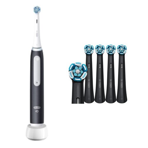 Szczoteczka magnetyczna ORAL-B iO 3 Czarny + Końcówka szczoteczki ORAL-B iO Ultimate Clean Czarny (4 szt.)