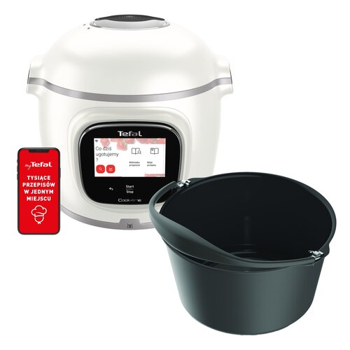 Multicooker TEFAL Cook4me Touch Pro CY943130 (Wi-Fi) z możliwością funkcjonalności AirFryera, oraz dostępem do ponad 1000 darmowych przepisów, z wbudowaną wagą + Forma do ciasta TEFAL Cook4Me XA609011