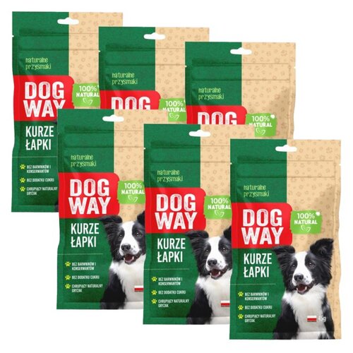 Przysmak dla psa DOGWAY 100% Natural Kurze łapki 6 x 45 g