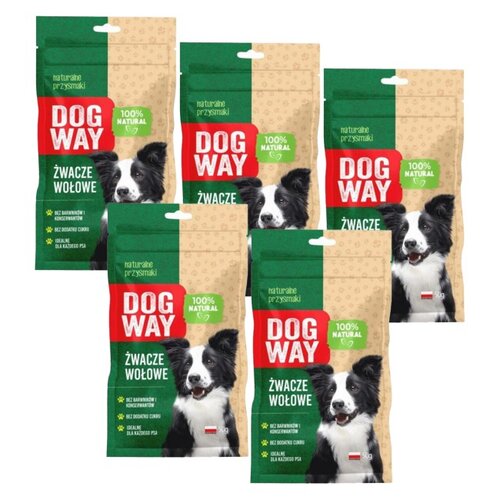 Przysmak dla psa DOGWAY Żwacze Wołowe 5 x 50 g