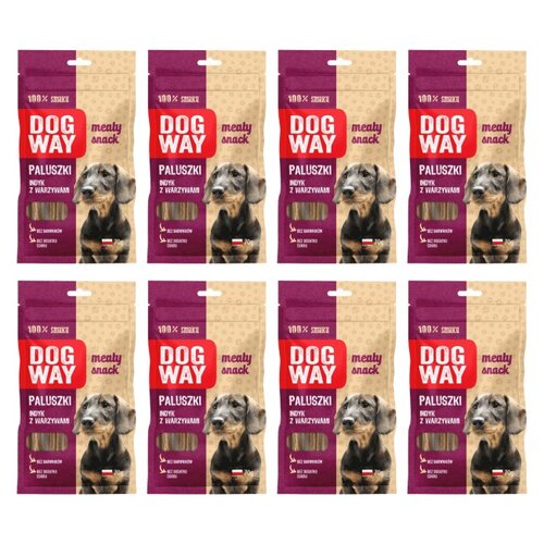 Przysmak dla psa DOGWAY Meaty Snack Paluszki Indyk z warzywami 8 x 70 g