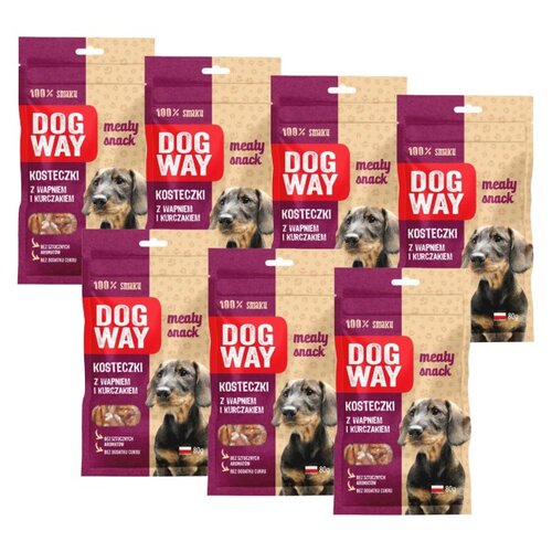 Przysmak dla psa DOGWAY Meaty Snack Kosteczki z wapniem i kurczakiem 7 x 80 g