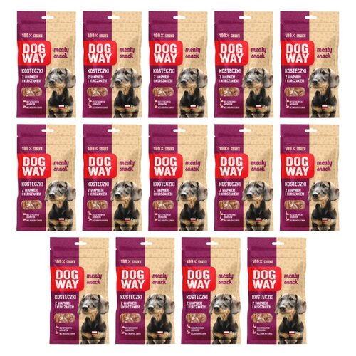 Przysmak dla psa DOGWAY Meaty Snack Kosteczki z wapniem i kurczakiem 14 x 80 g