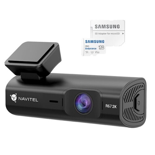 Wideorejestrator NAVITEL R67 2K + Karta pamięci SAMSUNG Pro Endurance microSDXC 128GB + Adapter